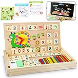 lenbest Montessori Toys - Дитячі іграшки 4 5 6 років - Дерев'яні іграшки Рахункові палички - Навчальні ігри Ігри для дітей 4 5 6 років Хлопчики Дівчата - Різдвяні подарунки на день народження