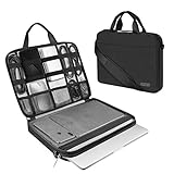 Arvok Funda para portátil de estuche para accesorios con correa y asa, maletín para ordenador portátil Maletín para Acer/Asus/Dell/Lenovo/HP (13.3-Pulgadas, Negro)
