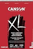Canson XL Óleo & Acrílico Álbum Espiral A3 30H Fino 290g