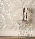 GAULAN 500681287 - Papier peint tropical lavable en vinyle avec feuilles en relief et détails métalliques pour mur salon cuisine salle de bain couloir salle à manger - échantillon DIN A4