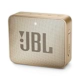 JBL GO 2 - Altavoz inalámbrico portátil con Bluetooth, resistente al agua (IPX7), hasta 5 h de reproducción con sonido de alta fidelidad, champagne