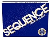 Sequence Premium Edition - Impresionante juego con tablero gigante (20.2 x 26.2 pulgadas), fichas exclusivas y tarjetas de lujo de Goliath, azul