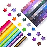 Papel Papiroflexia Estrellas Origami Patrón de Cielo Estrellado y Color del Arco Iris para Bricolaje Artesanía 1100 Hojas