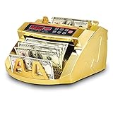 Máquina contadora de dinero con detección de billetes falsos La máquina contadora de dinero cuenta 900 billetes/min y más, máquina contadora de billetes de varias divisas para bancos, tiendas, tiendas