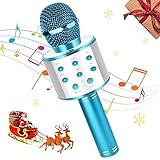 JOPHEK Micrófono Karaoke Bluetooth, Micrófono Inalámbrico Karaoke Kids, Dinámicos Juguetes Regalos para Niños Niñas de 4-13 Años