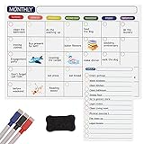 A3 Magnetic Fridge Monthly Planner, Family Planner, Whiteboard, Meal Planner, A5 Magnetic Whiteboard, Daily Reminder Board, Monthly Planner