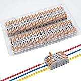 Connecteurs électriques rapides avec levier, ZFYQ 39 pièces borniers 1-1 voies de fil et peuvent être combinés librement, PA/PC ignifuge
