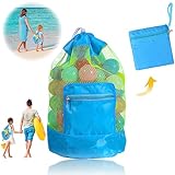 Пляжна сумка Darryy, сітчаста сумка для пляжних іграшок, дитячий пляжний рюкзак, швидко висихає, складається, для плавання, ігор на пляжі та сімейного відпочинку