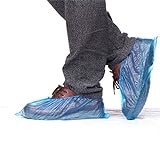 Vanker - 100 cubrezapatos desechables de plástico azul impermeables