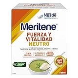 Meritene FUERZA Y VITALIDAD - Suplementa tu nutrición y refuerza tu sistema inmune con vitaminas, minerales y proteínas - SABOR NEUTRO - Suplemento Alimenticio Estuche (7x50g)