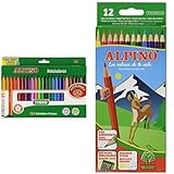 Alpino - Pack 24 unidades rotuladores de colores + 12 lapiceros de colores