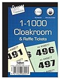 1000 Cloakroom Draw Raffle Numbered Tombola Tickets Book Parties Office School