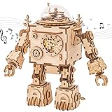 Robotime de Corte de láser de Madera de Rompecabezas-DIY Mecanismo de música de Caja de Madera Modelo de construcción de cumpleaños niños y Adultos (Orpheus)