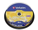 Verbatim DVD+RW 4.7GB - DVD+RW regrabables (10 Unidades)