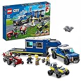 LEGO 60315 City Central Police mobil, machin tout wout, abèy, traktè ak kamyon jwèt, Nwèl ak kado Nwèl pou timoun ki gen 6 an ak plis