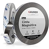 GAUDER Cinta Magnética Autoadhesiva Fuerte | Tiras Magnéticas con Respaldo Adhesivo | Cinta Magnética (3 m)