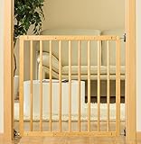 Reer 46211 - Puerta de seguridad para niños con cerrojo, 106 cm, color: madera - natural