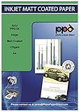 PPD A4 x 100 Hojas de Papel Fotográfico con Recubrimiento Mate y Gramaje de 120 g/m² - Para Impresoras de Inyección de Tinta Inkjet - PPD-54-100