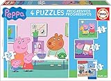 Educa - Peppa Pig Conjunto de Puzzles Progresivos, Multicolor, unica (16817)