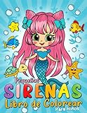 Pequeñas Sirenas: Libro de Colorear para Niños de 4 a 8 Años
