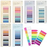 Annhao 1600 Piezas Marcadores Adhesivas, Notas Adhesivas de Colores de índice con Regla Escala, 9 Juegos de Marcapaginas Transparente para Libros y Carpetas
