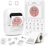 MARKLIFE Adhesive Labeling Machine P50 Bluetooth Label Printer Mini Portable Thermal Label Maker for Retail Barcode Small Business Home Office