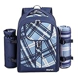 Eono by Amazon 4-personers picnic rygsæk køletaske med service og sæt tæppe