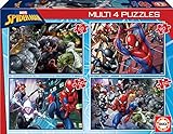 Educa - Multi 4 Puzzles Junior, puzzle infantil Ultimate Spider-Man de 50,80,100 y 150 piezas, a partir de 5 años (18102)