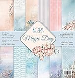Pack (12) Papeles Scrapbooking Magic Day (30,5 x 30,5 cm)