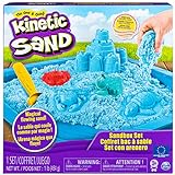 Kinetic Sand -Arena MÁGICA - Set Sandbox - Set con Arenero Niños, 454g de Arena Azul y 4 Accesorios - Kit Manualidades Niños - 6029058 - Juguetes Niños 3 Años +