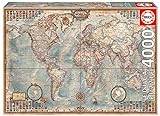 Educa - El Mundo, Mapa Político Puzle, 4 000 Piezas, Multicolor (14827)