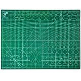 QILZO Tabla de Corte A2 Doble Cara Plancha de Corte 3 capas para Costura y Manualidades Base de Corte para Patchwork Cutting Mat, Color Verde (60 x 45cm)