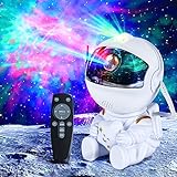 Astronaut Galaxy Star Projector Starry Night Light, Luz Nocturna con Nebulosa, 8 Modos, 360° Rotación y Control Remoto, Dormitorio y Proyector de Techo, los Mejores Regalos Para Niños y Adultos
