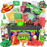 Original Stationery Kit de Slime de Dinosaurios para Hacer Slime que Brilla en la Oscuridad, Slime Brillante, Slime de Mantequilla y Slime de Caca de Dinosaurio para Niños Regalo de Cumpleaños