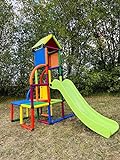 move and stic Toni 遊樂區/劇場攀爬塔，附幼兒滑梯，適用於兒童房或遊戲室 Genauso 適合在花園裡使用