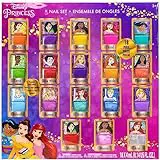 Disney Princess - Townley Girl Nietoksyczny zestaw lakierów do paznokci w jasnych i kryjących kolorach z klejnotami dla dziewcząt i dzieci w wieku od 3 lat, idealny na imprezy, 18 sztuk