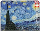 Educa - La Noche Estrellada, Vincent Van Gogh, Puzzle de 1.000 Piezas, Medida aproximada: 68 x 48 cm, Incluye Fix Puzzle para Colgar el Puzzle una Vez finalizado, A Partir de 14 años (19263)