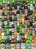 Mini Puzzles de 1000 Piezas en Miniatura DIYpara Adultos Cervezas de Madera Resistente Desafío del Ejercicio Cerebral Juego de Alta dificultad Regalo para Niños 52 * 38cm