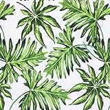 Hode Adhesive Paper for Furniture Green Leaves 44 см x 500 см Водостійкі вінілові меблеві рослини Знімні шпалери для стінок кухонних шаф