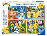 Ravensburger - Puzzle Pokémon, 4x100 Piezas Bumper Pack, Edad Recomendada 5+ años - Dimensiones 36x26 cm