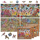 UNIDRAGON + IC4 Design Wooden Jigsaw Puzzle, Quezzle Amazing Cappadocia — Puzzle Board Game, Best Gift for Adults and Kids, Unique Shape Jigsaw Pieces - 1000 pcs, 28.2' x 19.6', Full Pack