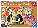 Ravensburger-4005556080168 Minions Puzzle 3 x 49 Piezas, GRU, Mi Villano Favorito, Multicolor (8016)