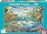 Schmidt Spiele- Descubre los Dinosaurios 200 Piezas Puzzle Infantil, Color mar. (SCH56253)