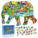 Puzzle de Elefante, Rompecabezas Niños, Puzzles de Cartón 200 Piezas Juego de Regalo Educativo Preescolar de Aprendizaje temprano para niños de 4 años o Más Mayor