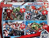 Educa Multi 4 Puzzles Junior, Puzzle Infantil Avengers de 50,80,100 y 150 Piezas, a Partir de 5 años, Multicolor