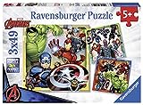 Ravensburger - Puzzle Avengers, Colección 3 x 49, 3 Puzzle de 49 Piezas, Puzzle para Niños, Edad Recomendada 5+ Años