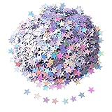 Shappy Confeti de Estrella Confeti de Mesa Lentejuelas de Estrellas para Materiales de Fiesta Boda, 45 Gramos, Plateado