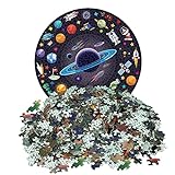 वयस्कों के लिए पहेली 1000 टुकड़े, गोल पहेली, गोल पहेली, वयस्क पहेली, रचनात्मक पहेली, बच्चों की पहेली, परिपत्र पहेली बौद्धिक खिलौना (अंतरिक्ष)