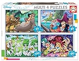 Educa - Disney Aladdin, el Libro de la Selva, Alicia, Peter Pan Conjunto de Puzzles Progresivos, Multicolor (18105)