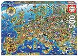 Educa Borras - Genuine Puzzles, Puzzle 500 piezas, Mapa de Europa (17962)